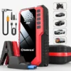 Portable Car Jump Starter with Air Compressor, 5000A 12V Gasoline & Diesel Engine Battery Enhancer, Fast Charging USB Output Jump Box for Car Battery